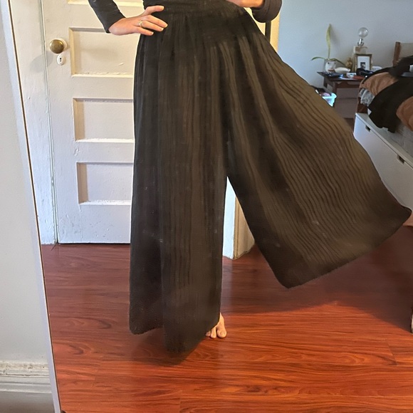 Vintage wide leg sheet pleated pants - Picture 5 of 6
